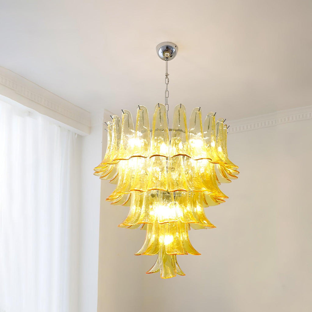 Aurora Lustre Murano Verre Feuille Doré - Neutralighting