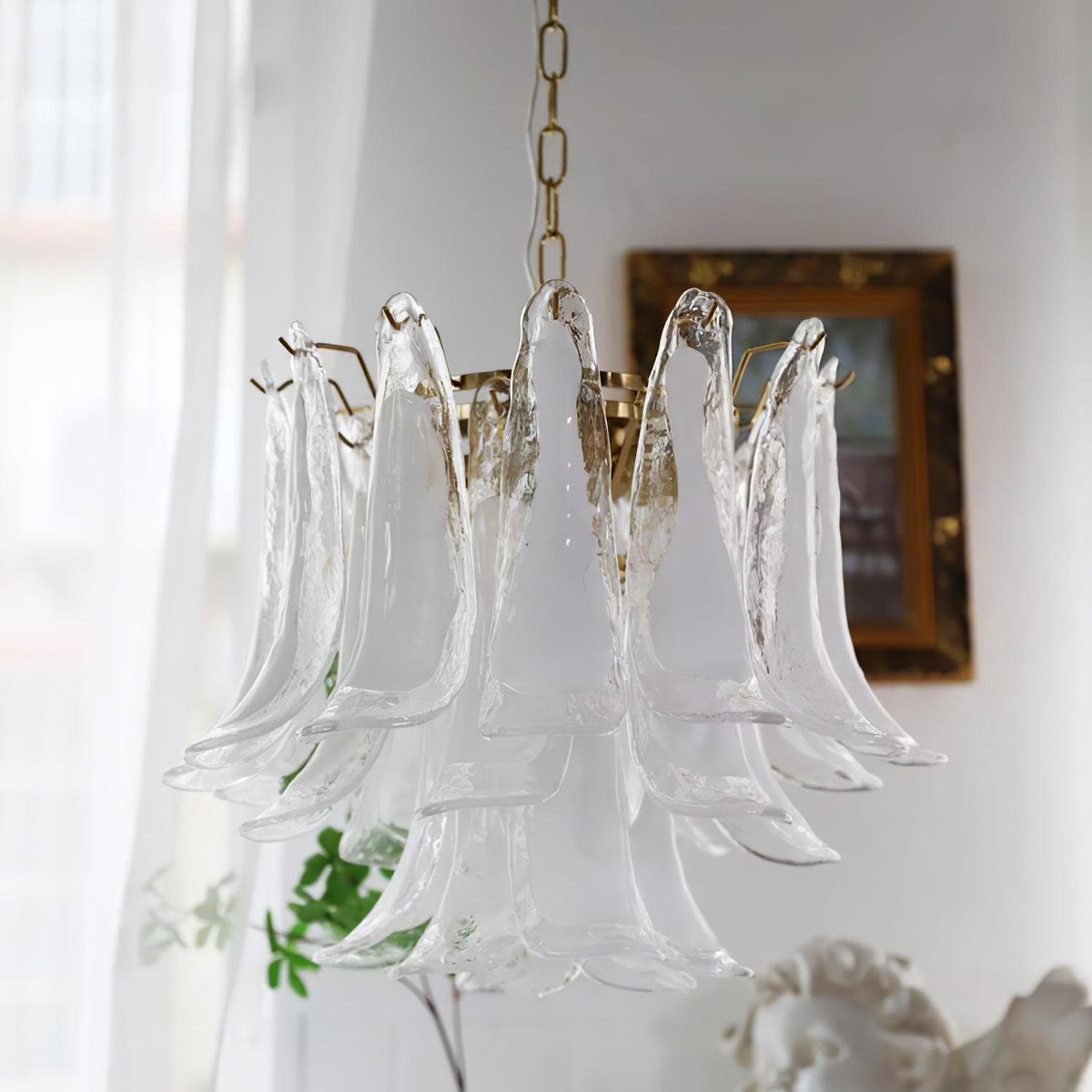 Aurora Lustre Murano Verre Feuille Doré - Neutralighting