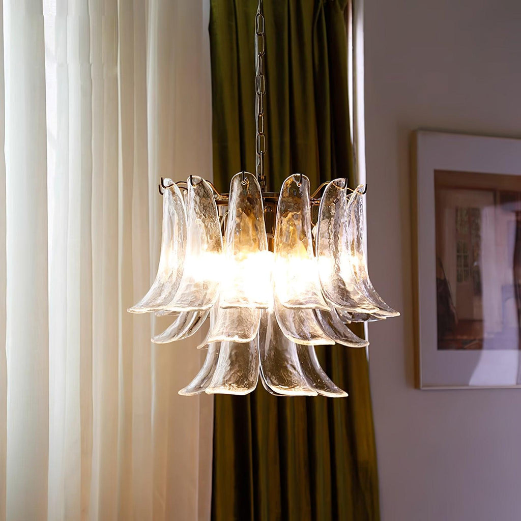 Aurora Lustre Murano Verre Feuille Doré - Neutralighting