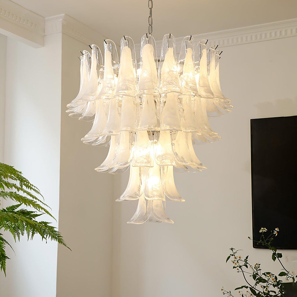 Aurora Lustre Murano Verre Feuille Doré - Neutralighting