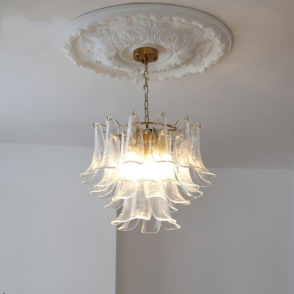 Aurora Lustre Murano Verre Feuille Doré - Neutralighting