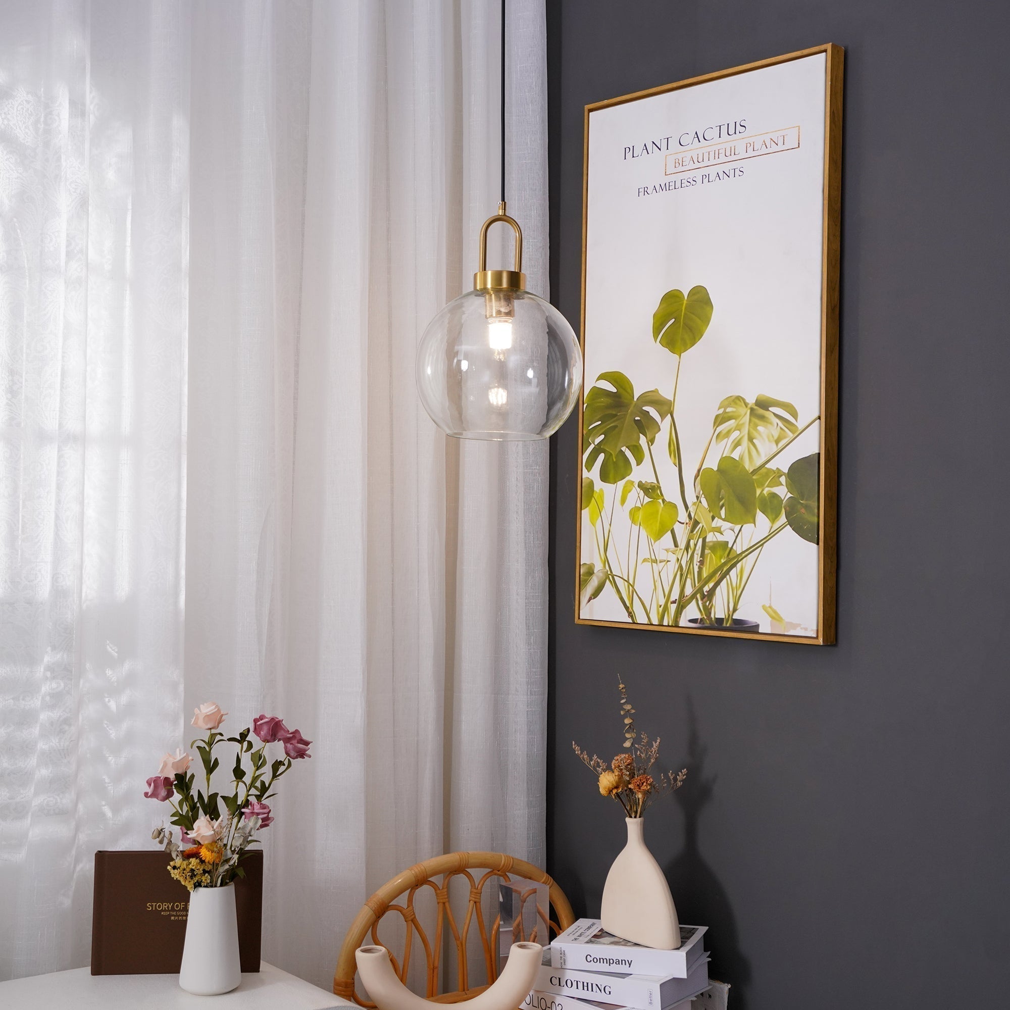 Solara Suspension en Verre Givré Swag Réglable - Neutralighting