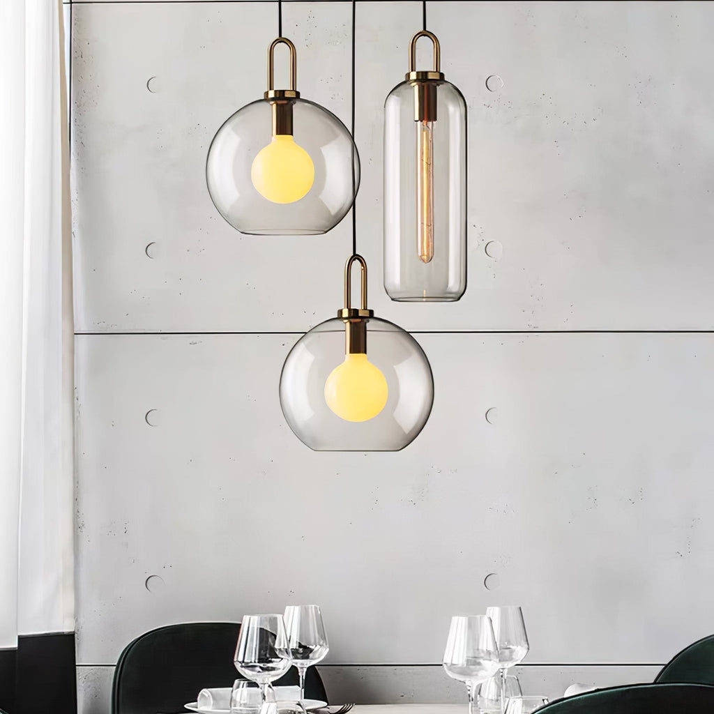 Solara Suspension en Verre Givré Swag Réglable - Neutralighting