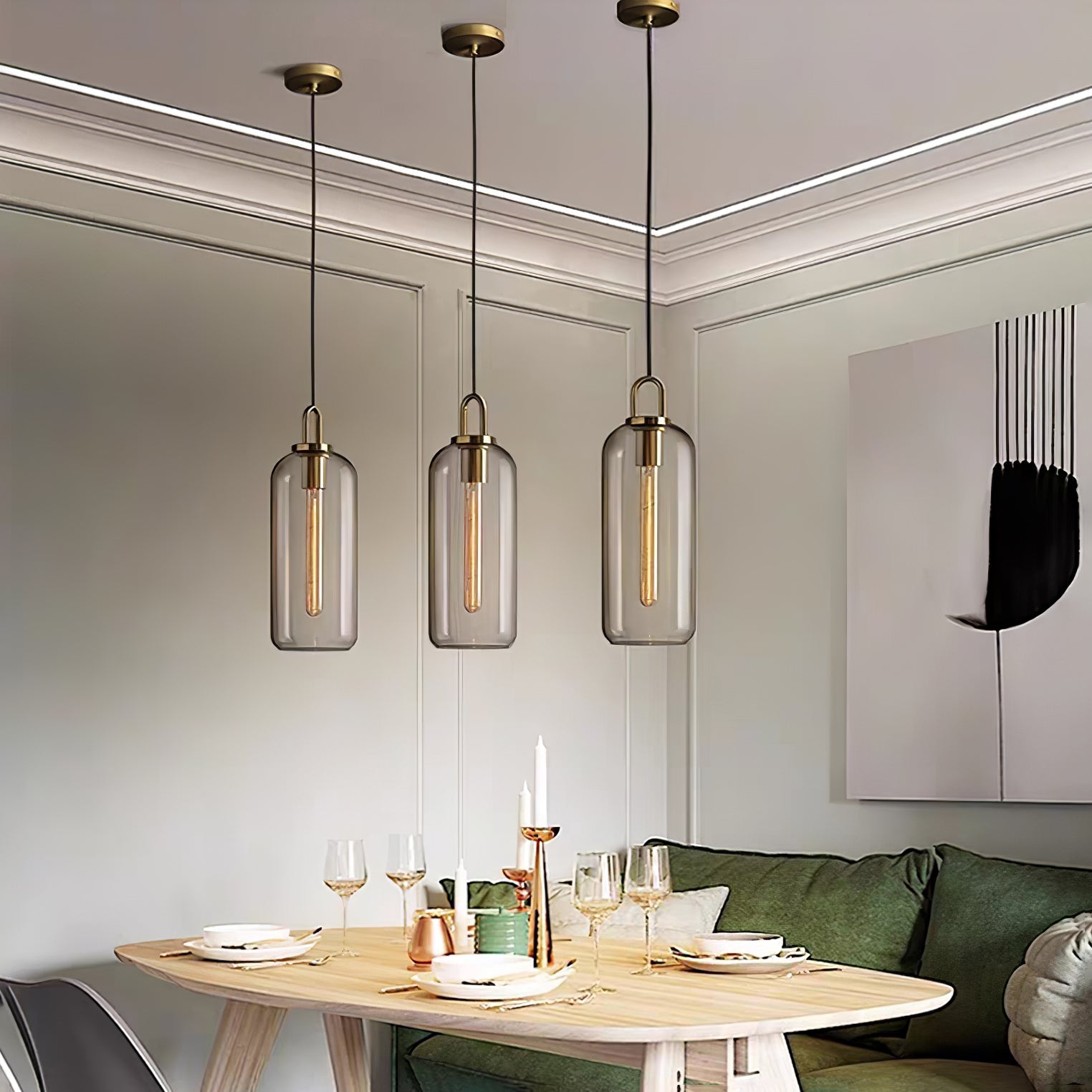 Solara Suspension en Verre Givré Swag Réglable - Neutralighting