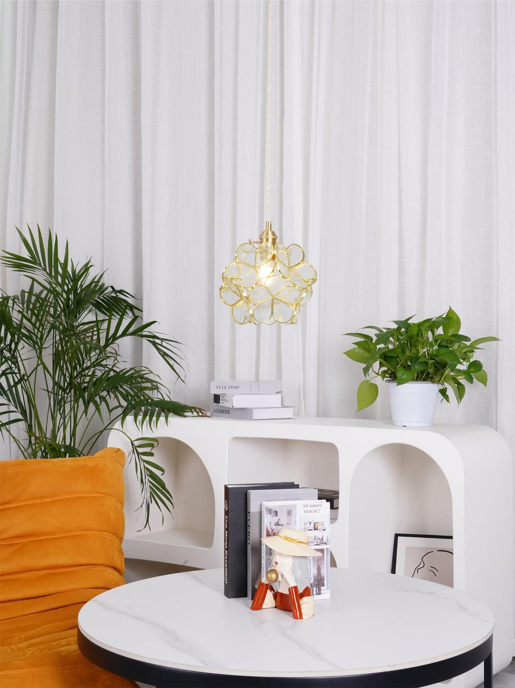 Lustra Suspension en Verre en Forme de Pétale pour Cuisine - Neutralighting