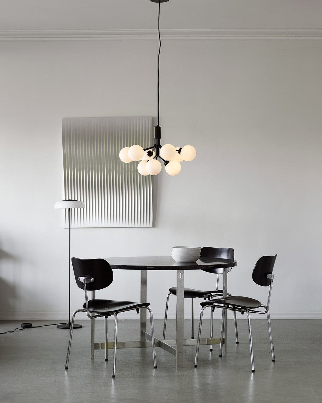 Lustra Suspension en Verre Globe Cluster Laiton - Neutralighting