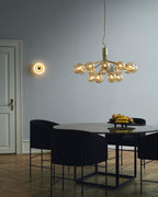 Lustra Suspension en Verre Globe Cluster Laiton - Neutralighting