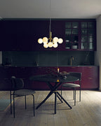 Lustra Suspension en Verre Globe Cluster Laiton - Neutralighting