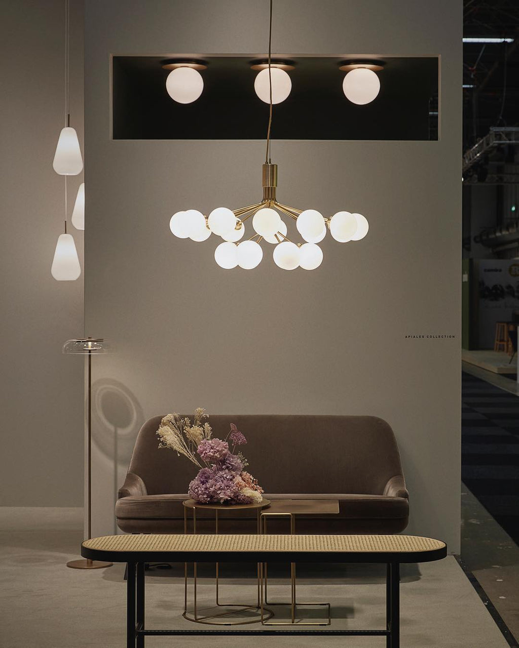 Lustra Suspension en Verre Globe Cluster Laiton - Neutralighting