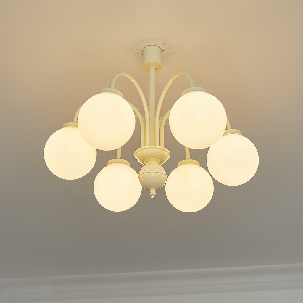 Lustra Chandelier Sphères en Verre Crème - Neutralighting