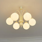Lustra Chandelier Sphères en Verre Crème - Neutralighting