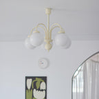 Lustra Chandelier Sphères en Verre Crème - Neutralighting