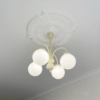 Lustra Chandelier Sphères en Verre Crème - Neutralighting