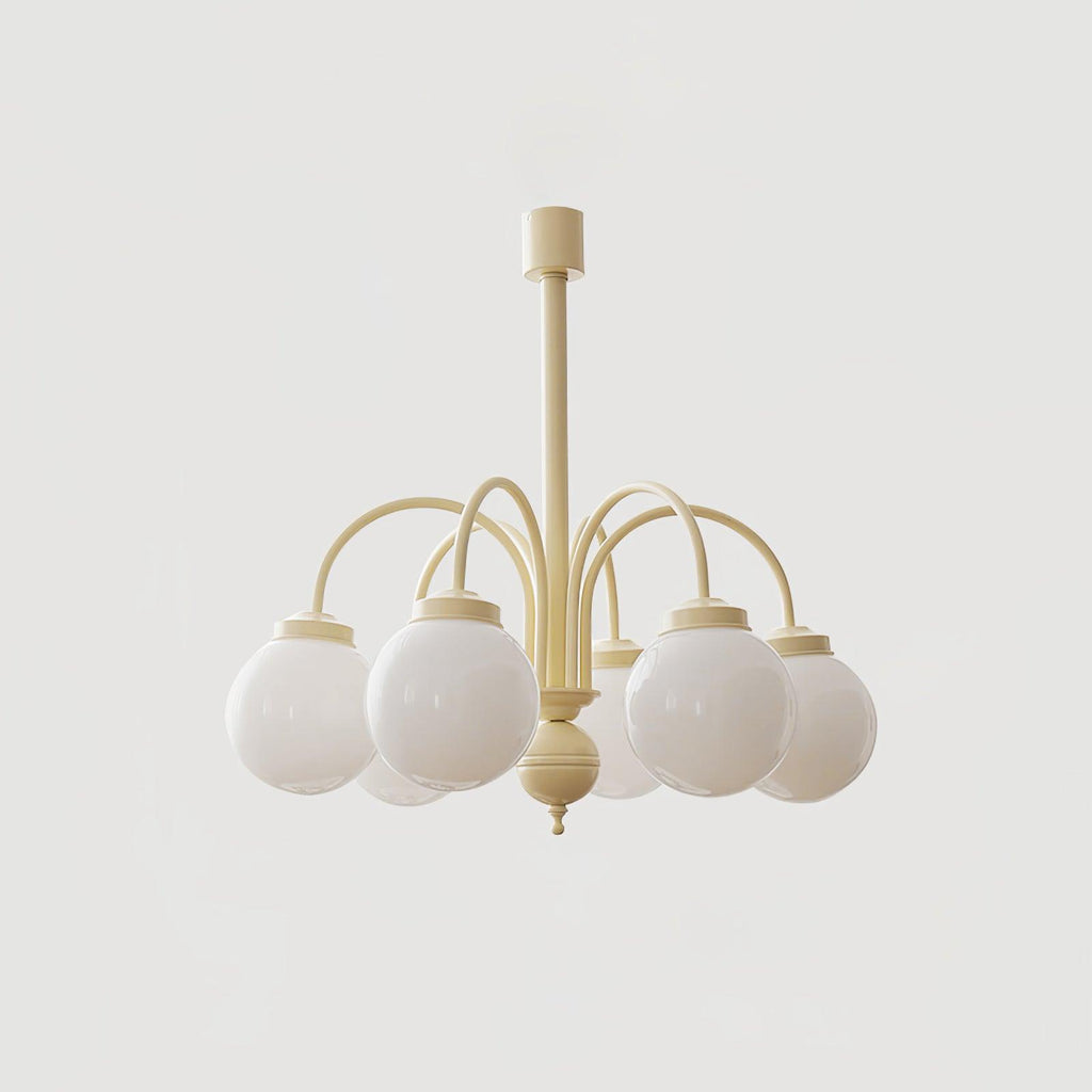 Lustra Chandelier Sphères en Verre Crème - Neutralighting