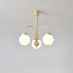 Lustra Chandelier Sphères en Verre Crème - Neutralighting