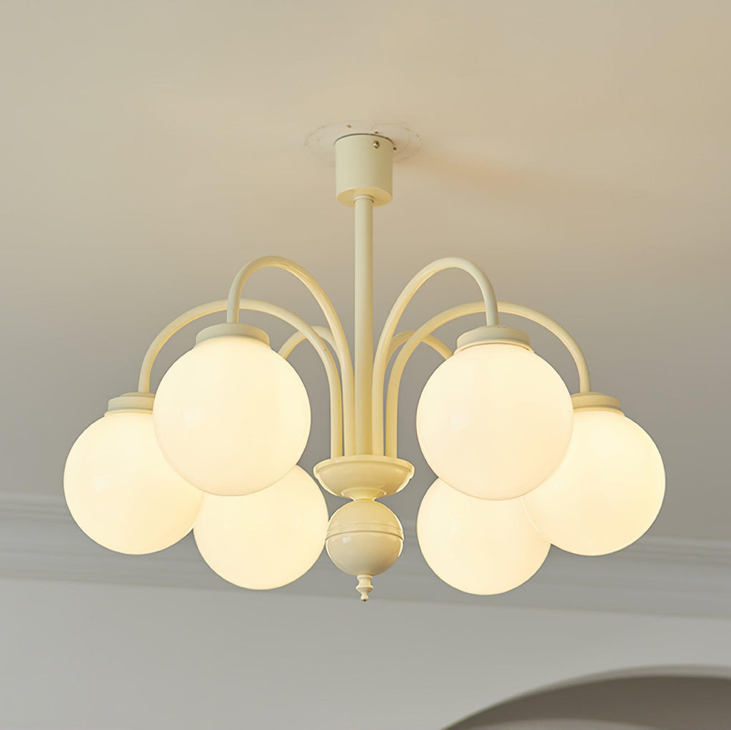 Lustra Chandelier Sphères en Verre Crème - Neutralighting