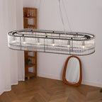 Lustra Suspension en Verre Tube Anneau Moderne Luxe - Neutralighting