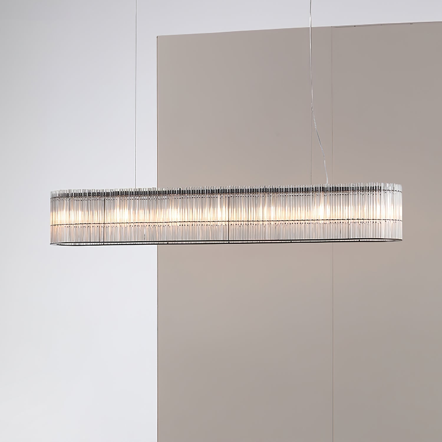 Lustra Suspension en Verre Tube Anneau Moderne Luxe - Neutralighting