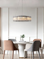 Lustra Suspension en Verre Tube Anneau Moderne Luxe - Neutralighting