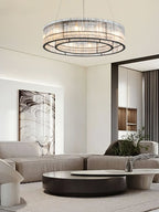Lustra Suspension en Verre Tube Anneau Moderne Luxe - Neutralighting