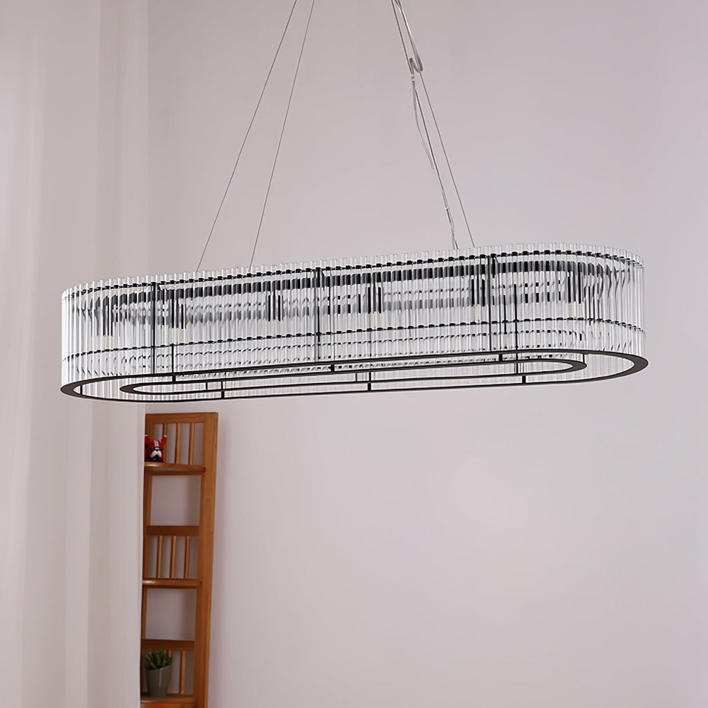 Lustra Suspension en Verre Tube Anneau Moderne Luxe - Neutralighting