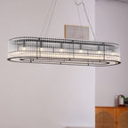 Lustra Suspension en Verre Tube Anneau Moderne Luxe - Neutralighting