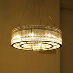 Lustra Suspension en Verre Tube Anneau Moderne Luxe - Neutralighting