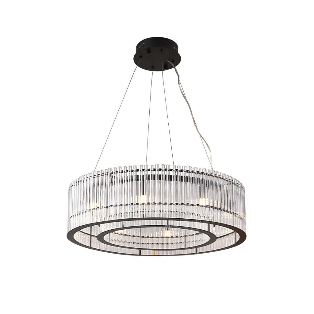 Lustra Suspension en Verre Tube Anneau Moderne Luxe - Neutralighting
