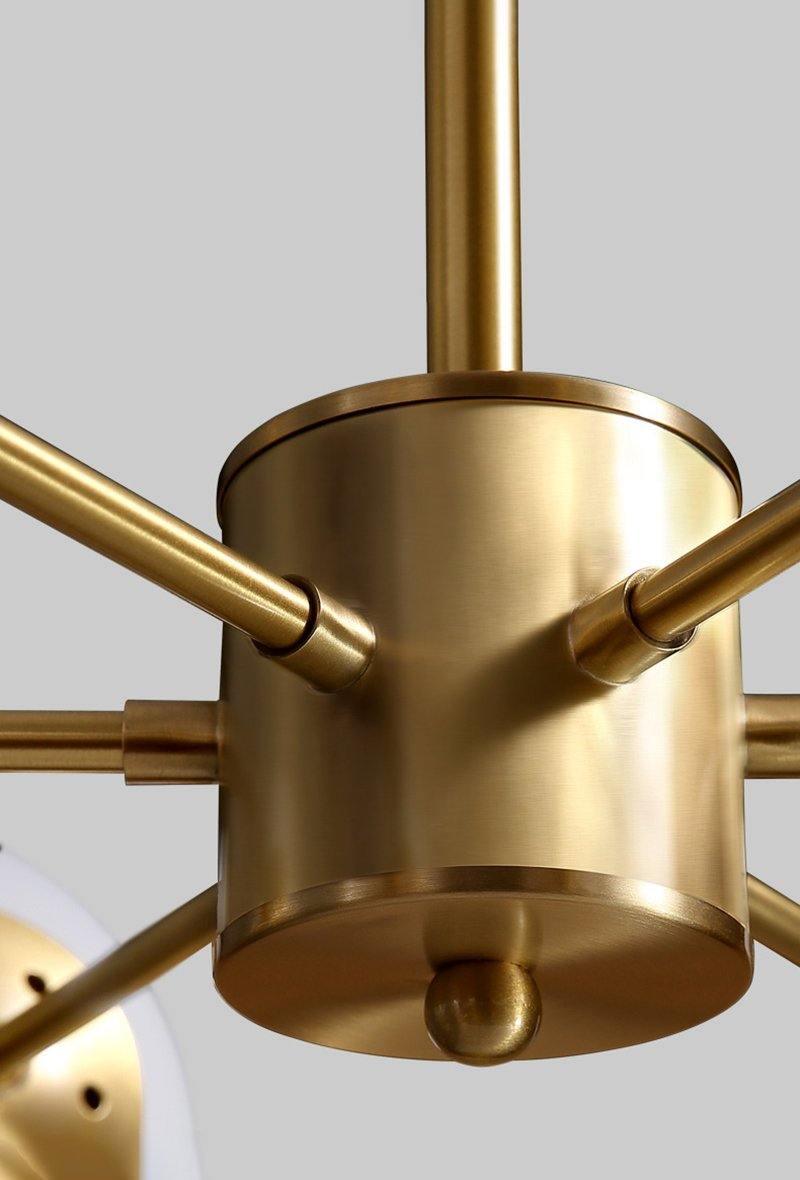 Lustra Chandelier en Laiton Verre Opale - Neutralighting