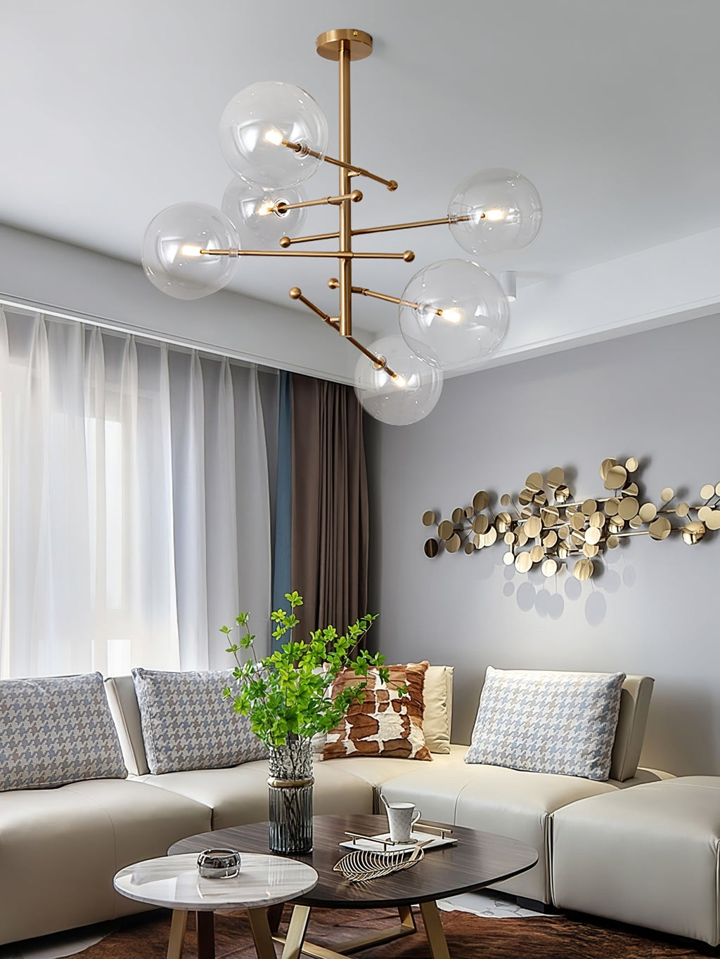 Orbit Chandelier en Verre Contemporain - Neutralighting