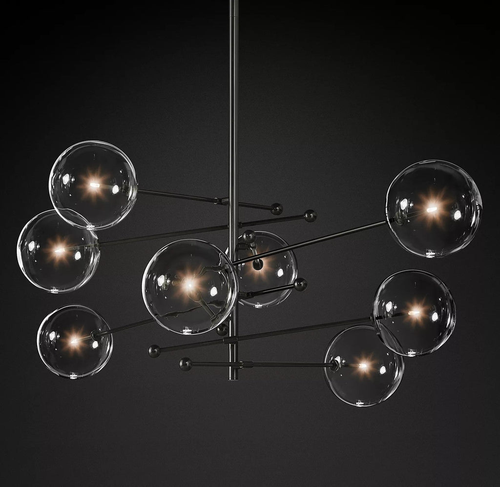 Orbit Chandelier en Verre Contemporain - Neutralighting