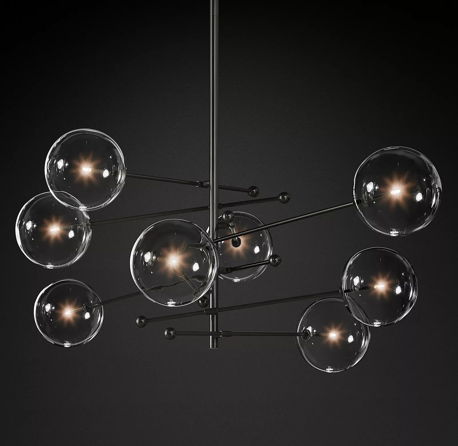 Orbit Chandelier en Verre Contemporain - Neutralighting