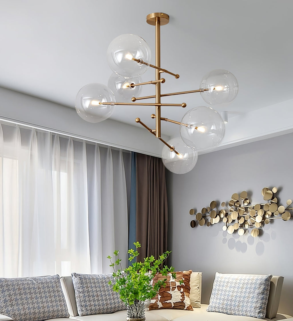 Orbit Chandelier en Verre Contemporain - Neutralighting