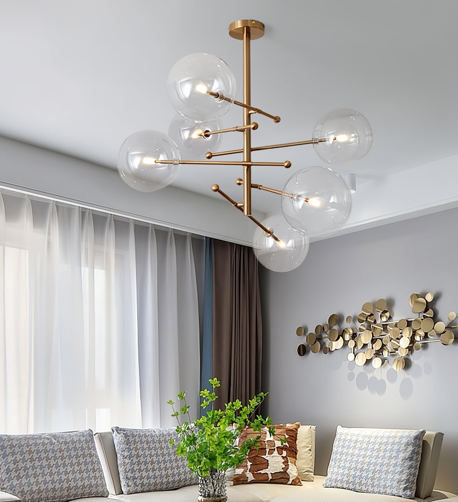 Orbit Chandelier en Verre Contemporain - Neutralighting