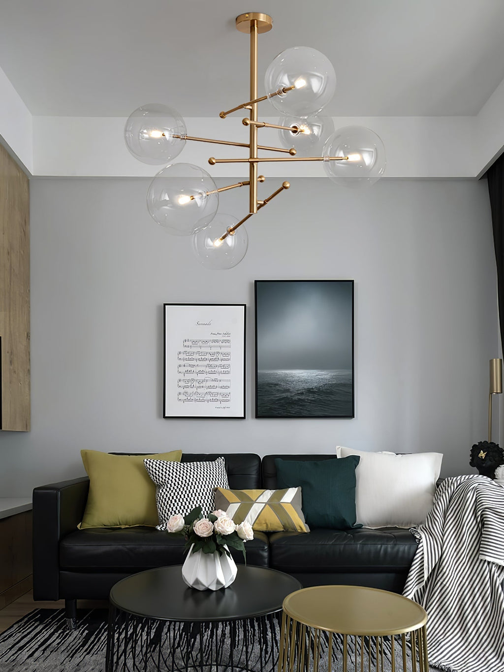 Orbit Chandelier en Verre Contemporain - Neutralighting