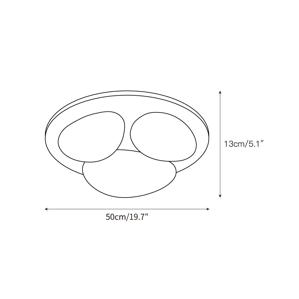 Lylaeen Plafonnier Moderne Et Minimaliste En Plastique Travertin - Neutralighting
