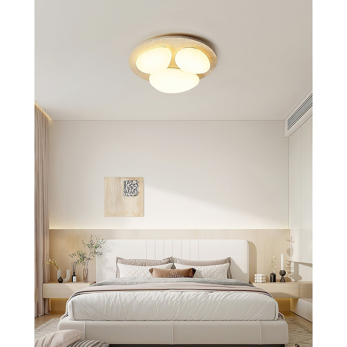 Lylaeen Plafonnier Moderne Et Minimaliste En Plastique Travertin - Neutralighting
