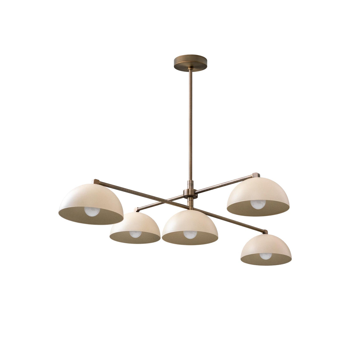 Vosole Lustre Industriel Vintage En Métal Et Laiton Linéaire - Neutralighting