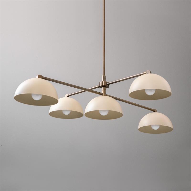 Vosole Lustre Industriel Vintage En Métal Et Laiton Linéaire - Neutralighting