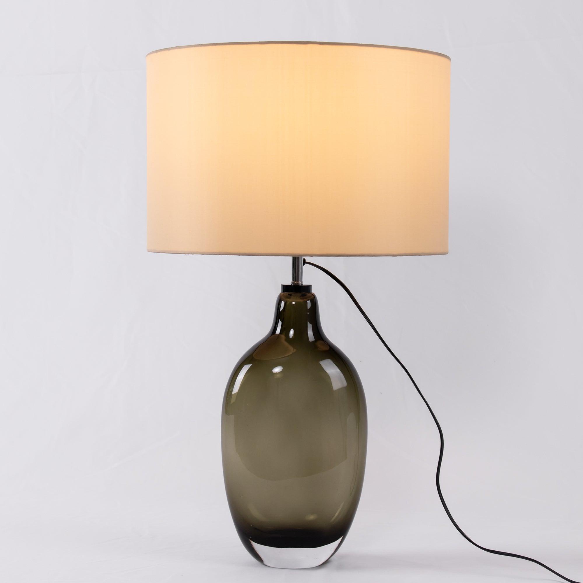 Otheain Lampe de Table en Cristal et Tissu - Neutralighting