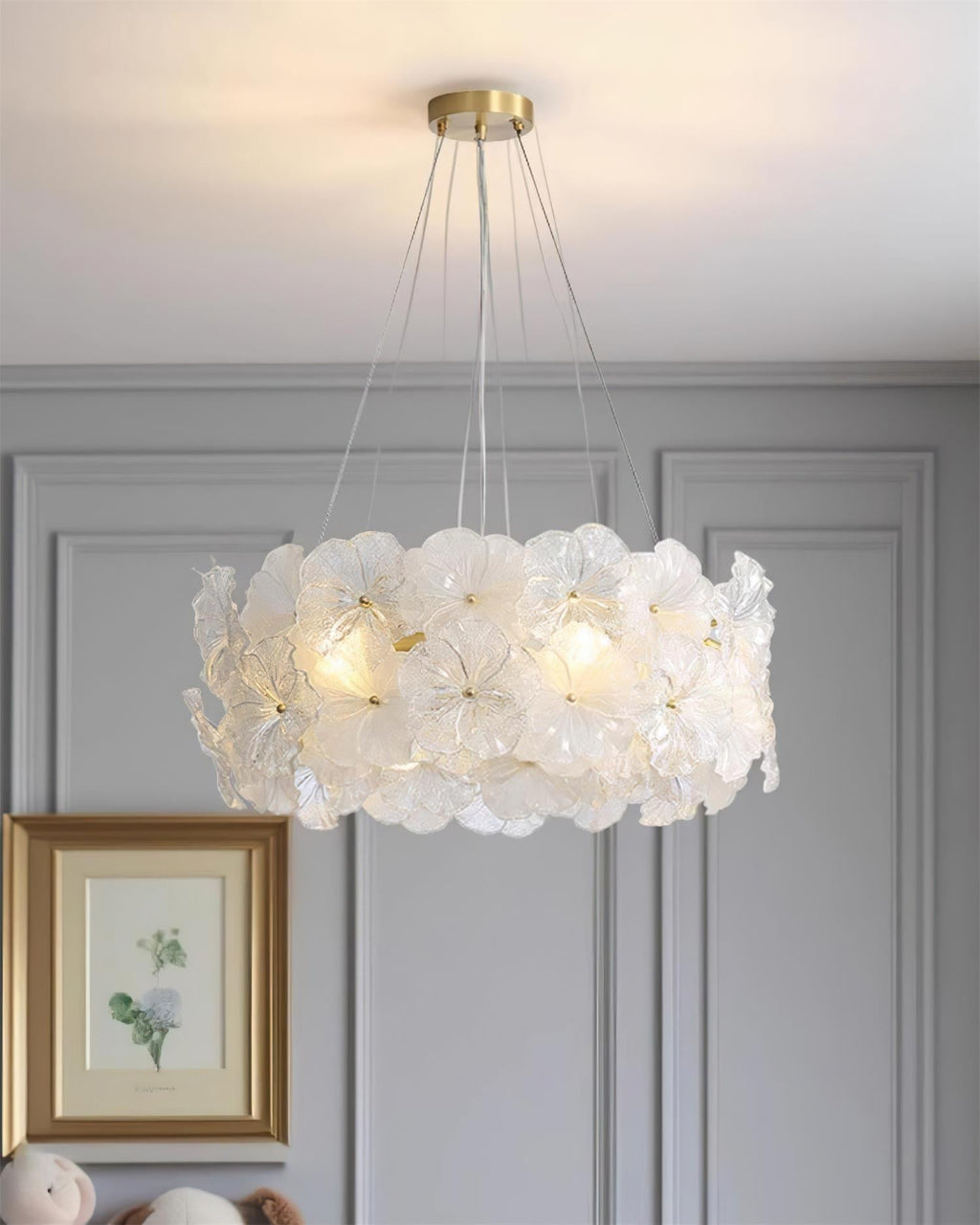 Glezen Lustre Verre Pétale Floral - Neutralighting