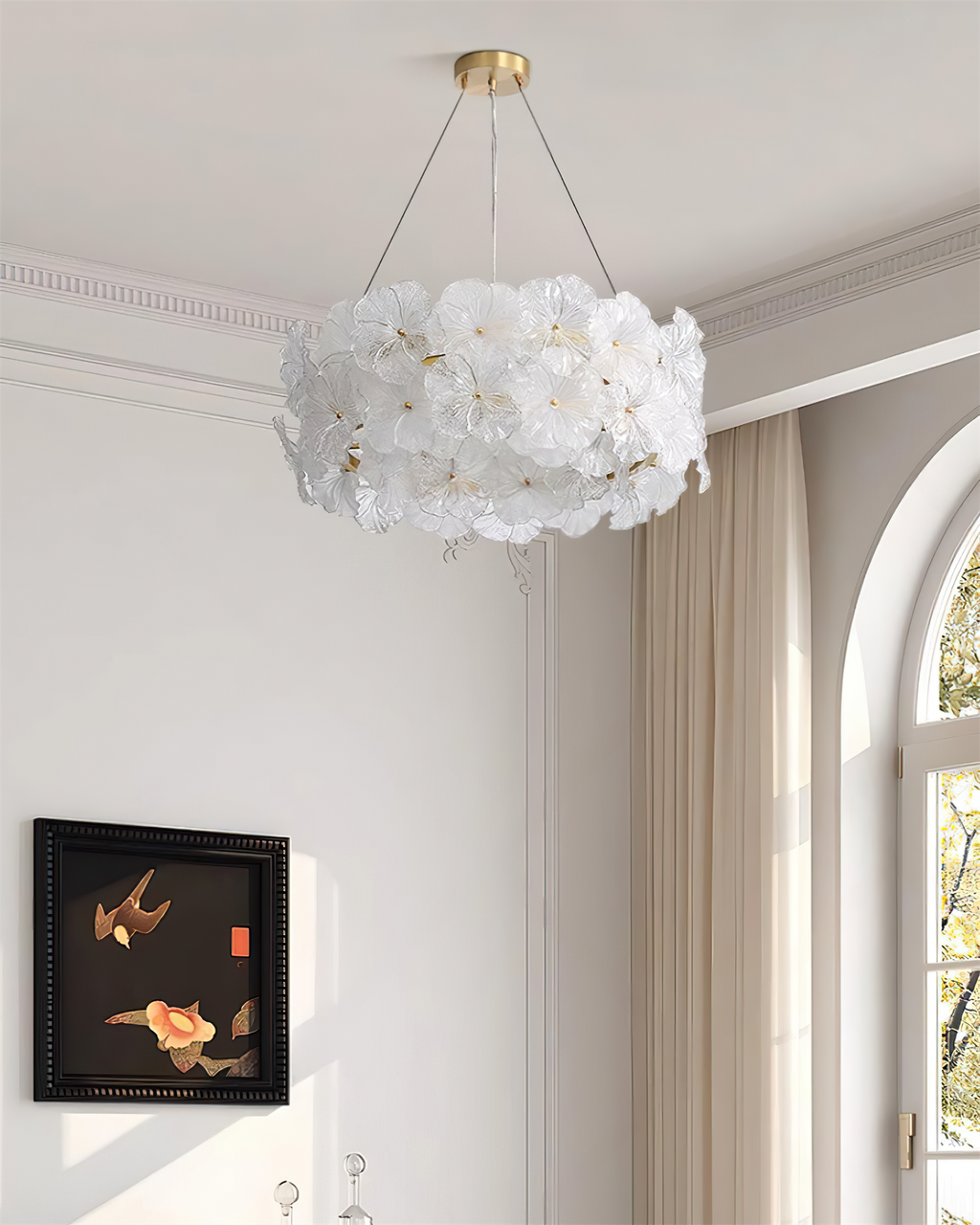 Glezen Lustre Verre Pétale Floral - Neutralighting