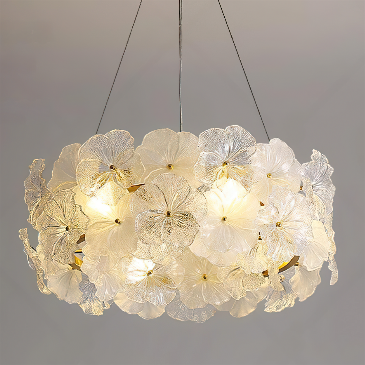 Glezen Lustre Verre Pétale Floral - Neutralighting