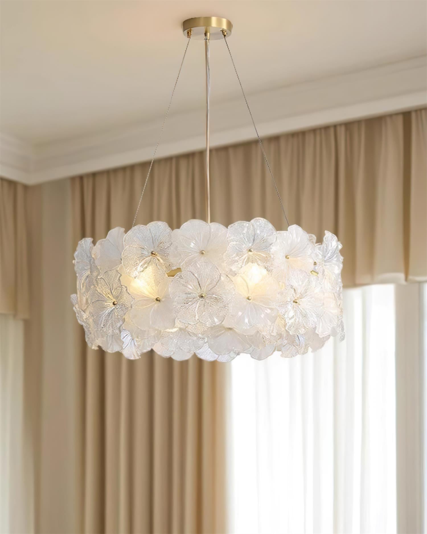 Glezen Lustre Verre Pétale Floral - Neutralighting