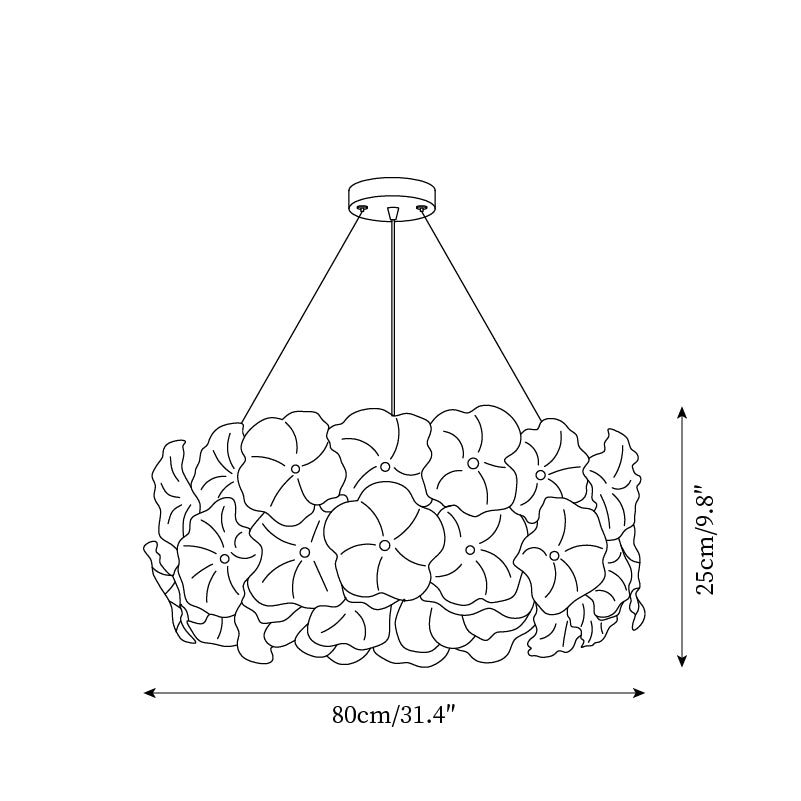 Glezen Lustre Verre Pétale Floral - Neutralighting