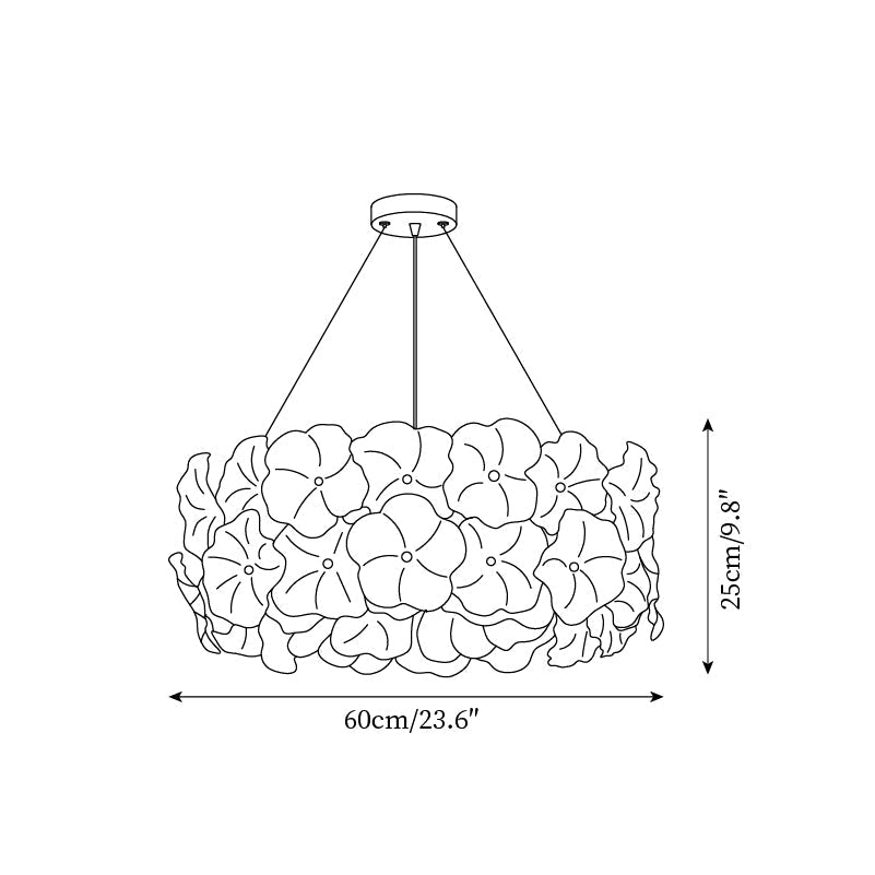 Glezen Lustre Verre Pétale Floral - Neutralighting