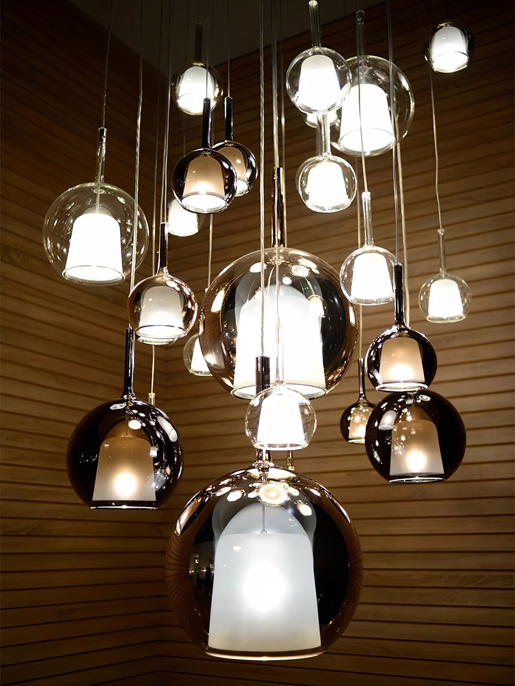 Lustra Suspension en Verre Fumé Rond - Neutralighting