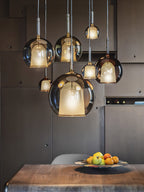 Lustra Suspension en Verre Fumé Rond - Neutralighting