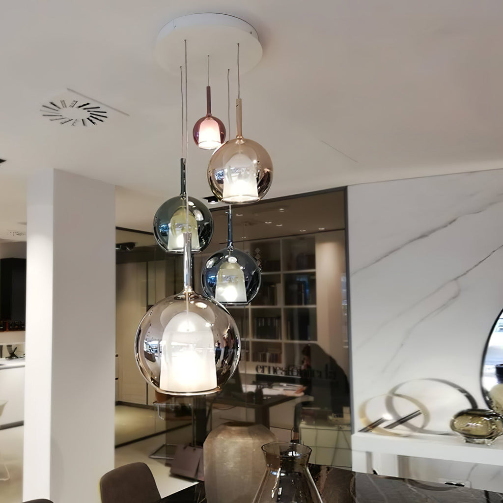 Lustra Suspension en Verre Fumé Rond - Neutralighting