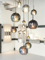 Lustra Suspension en Verre Fumé Rond - Neutralighting